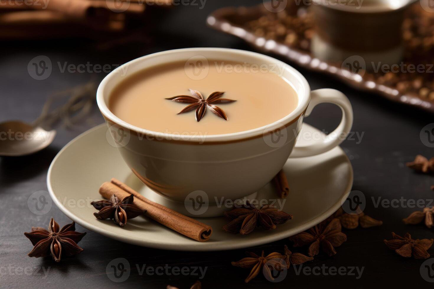 AI generated Indian masala chai tea photo