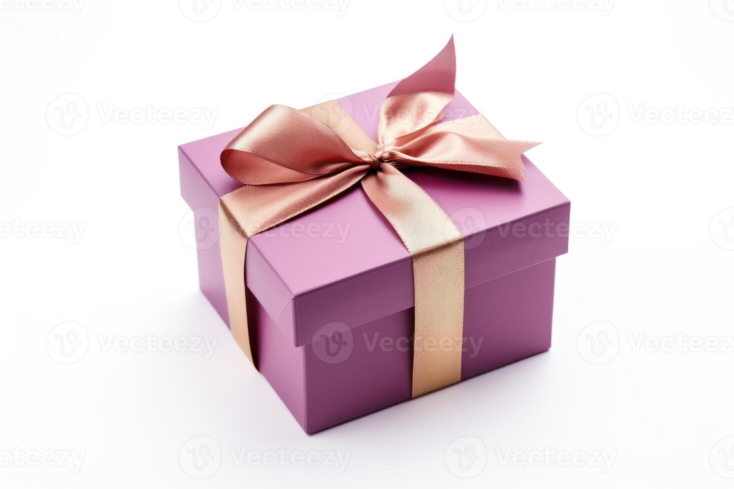 AI generated Giftbox on white background photo