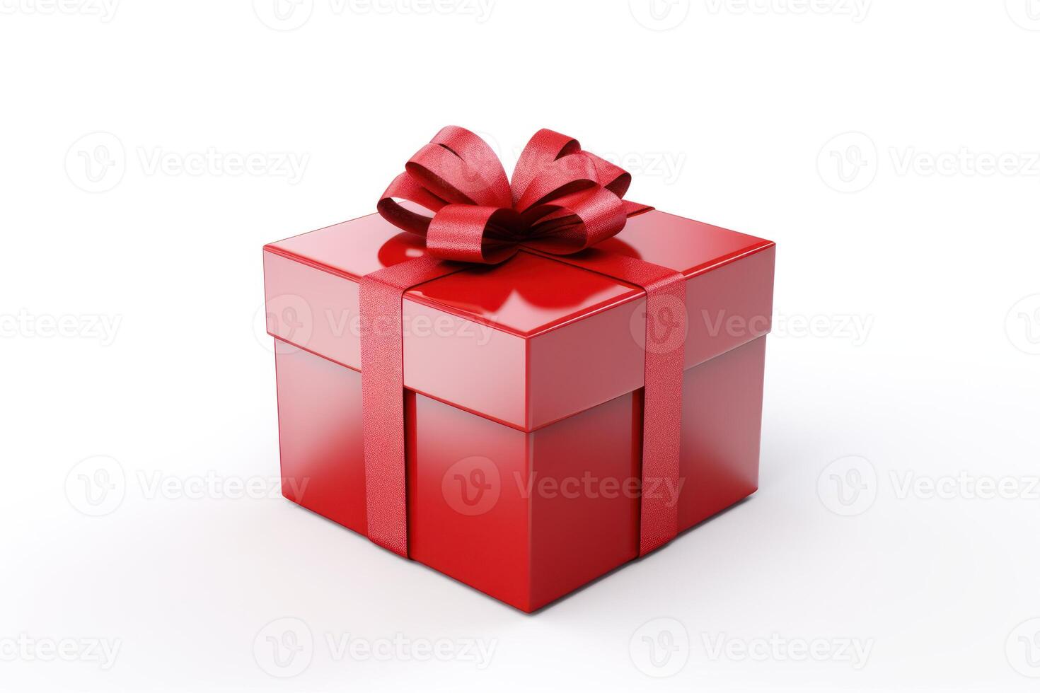 AI generated Giftbox on white background photo