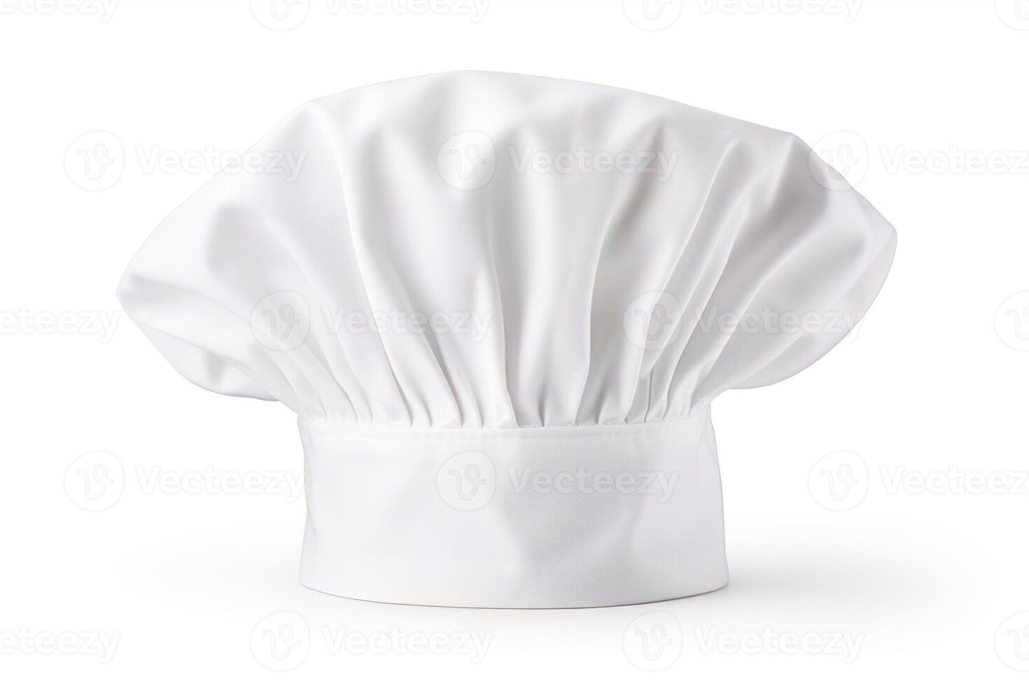 AI generated Isolated white chef's hat on white background photo