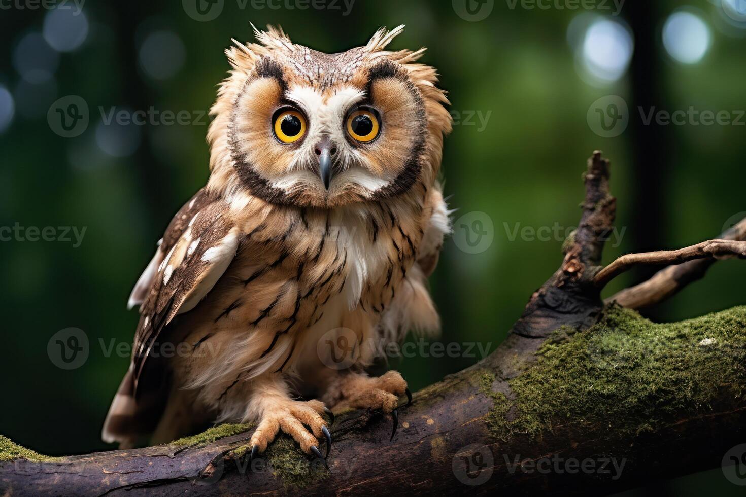 AI generated Curious Owl on Branch photo