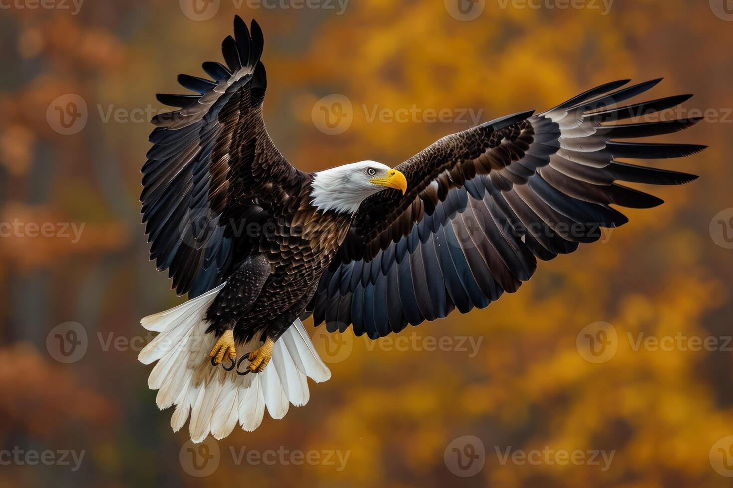 AI generated Majestic Eagle Soaring High photo