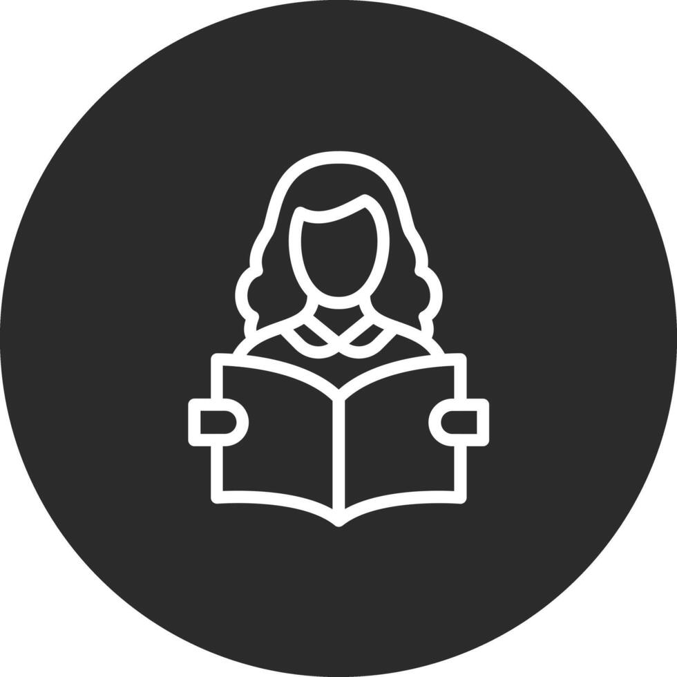Woman Reading Vector Icon