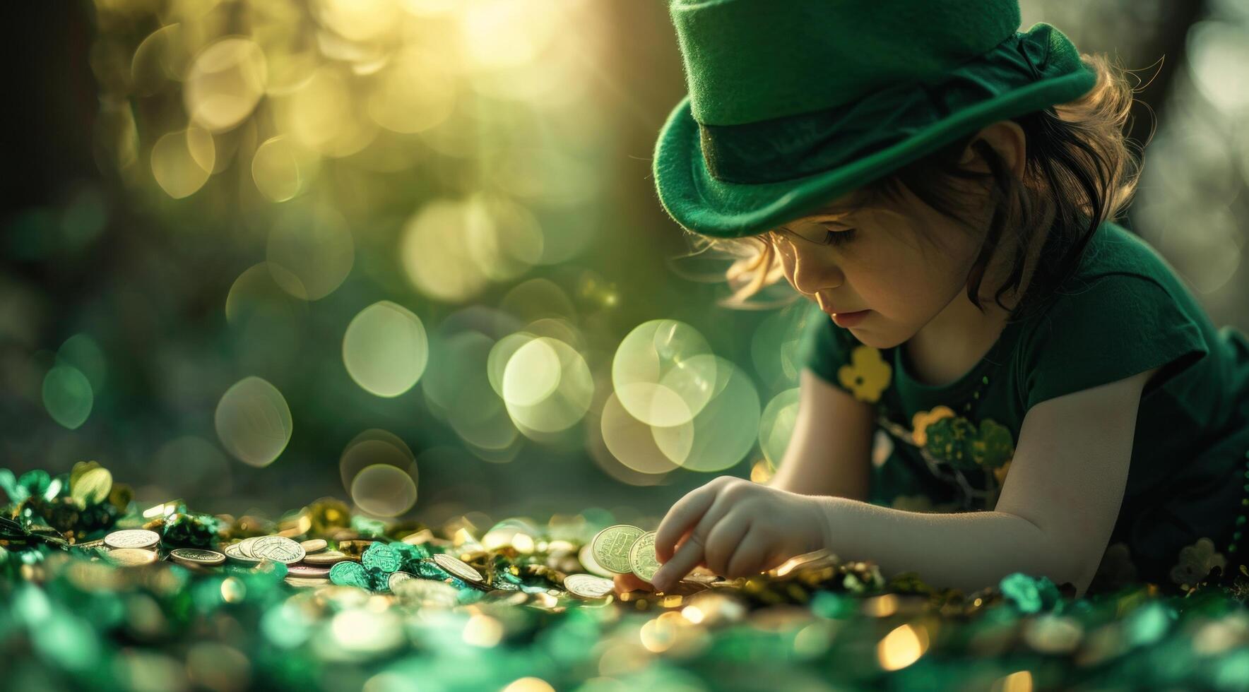 AI generated kids will have the time of their life at st patricks day photo