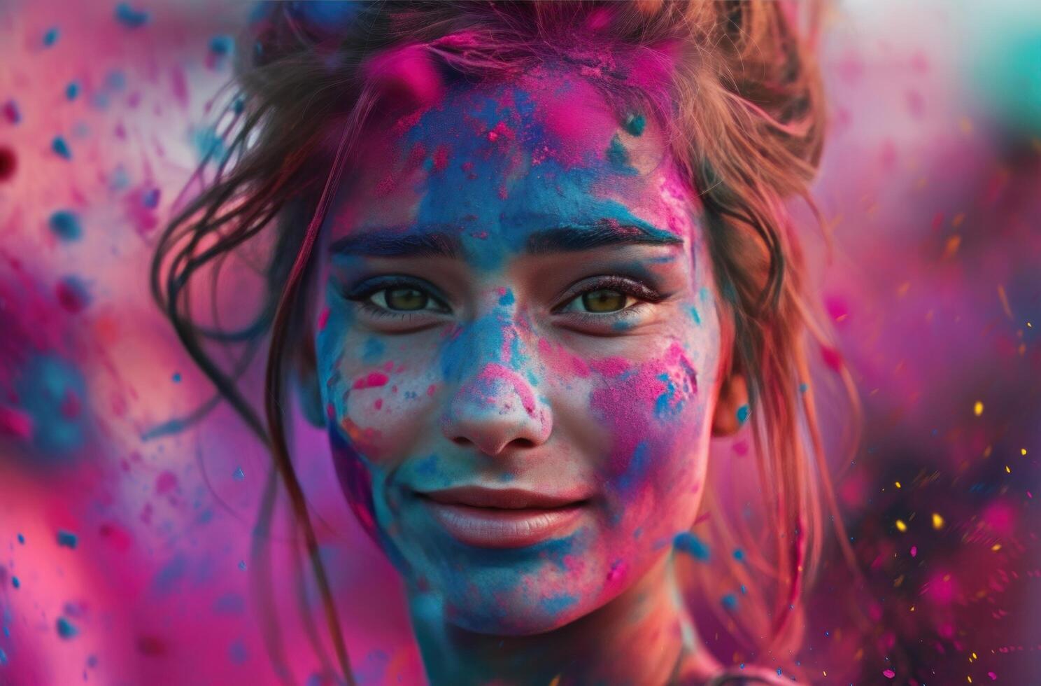 AI generated Vvid Holi party background photo