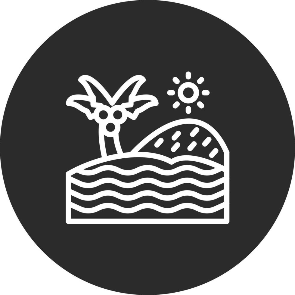 Beach Landscape Vector Icon