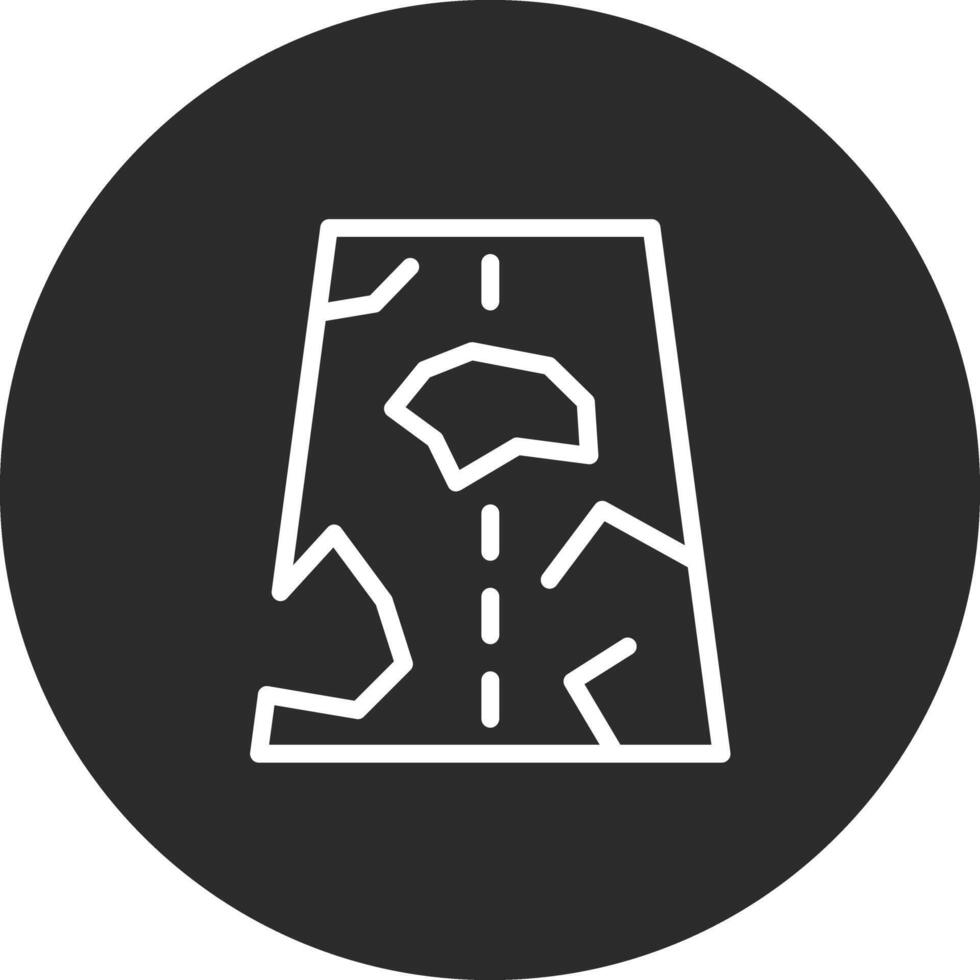 Road Crack Vector Icon