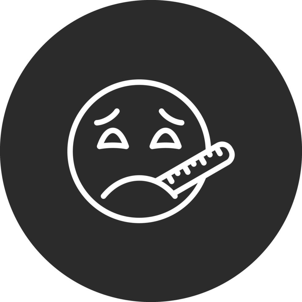 Face with Thermometer Vector Icon