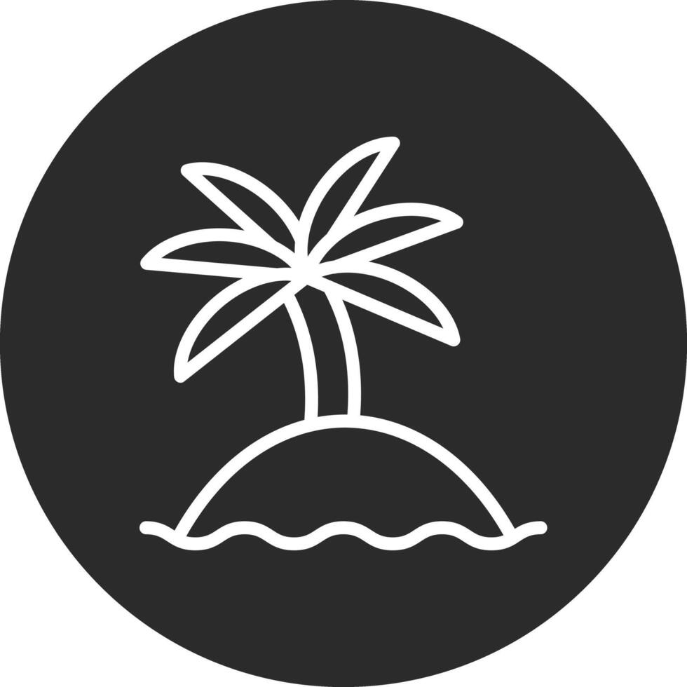 Palm Island Vector Icon