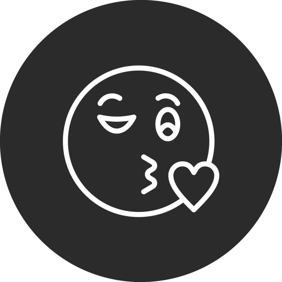 Kissing Face with Smiling Eyes Vector Icon