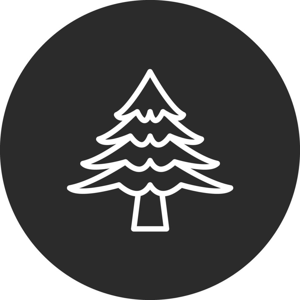 icono de vector de árbol de pino