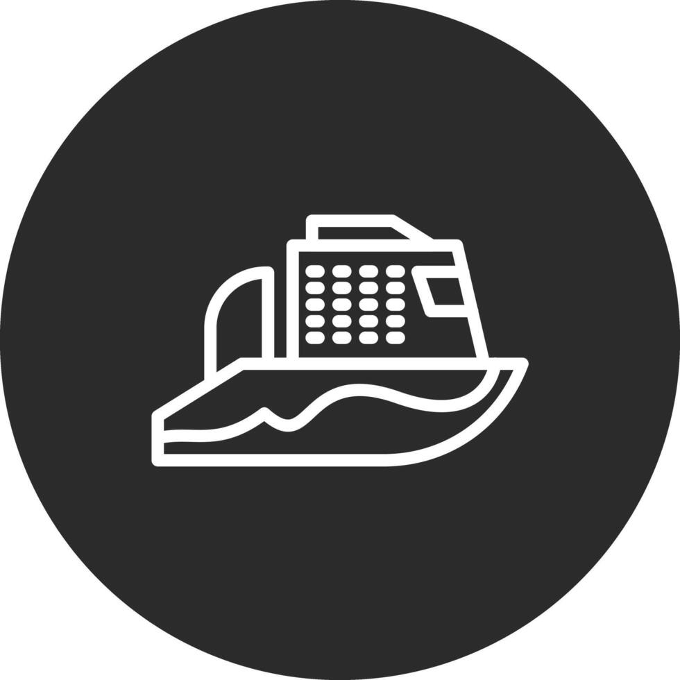 Ferry Boat Vector Icon