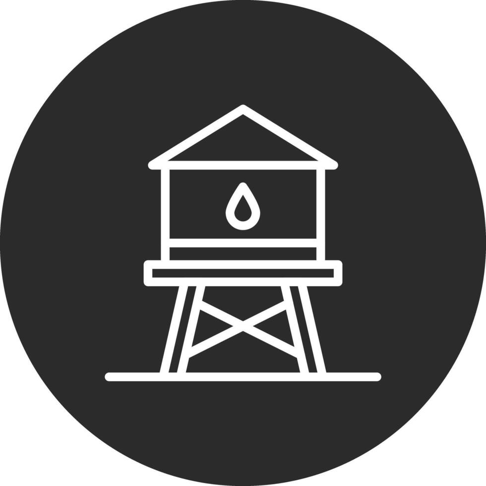 icono de vector de torre de agua