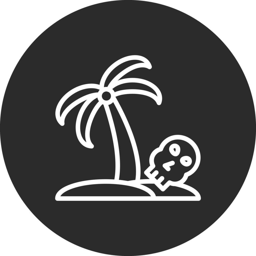 Skull Island Vector Icon