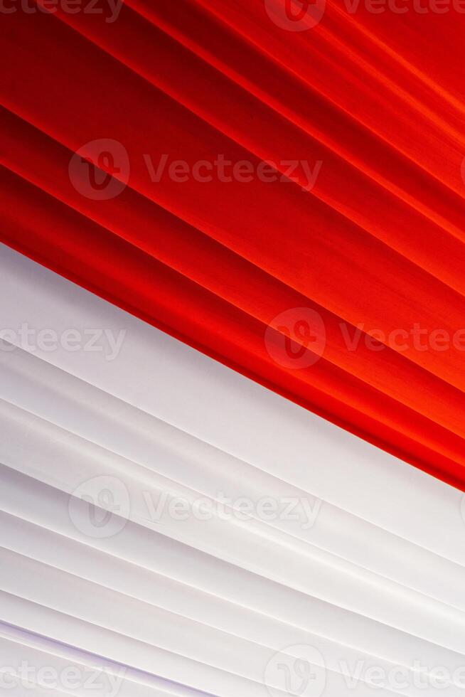 Indonesia flag for independence day of Indonesia with red and white color. Red color is represent of brave and white color is represent of holy photo