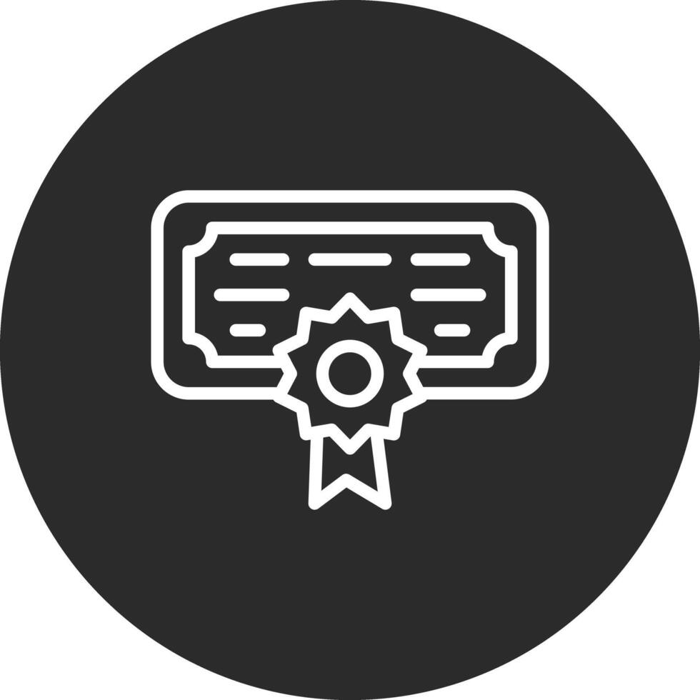 icono de vector de certificado