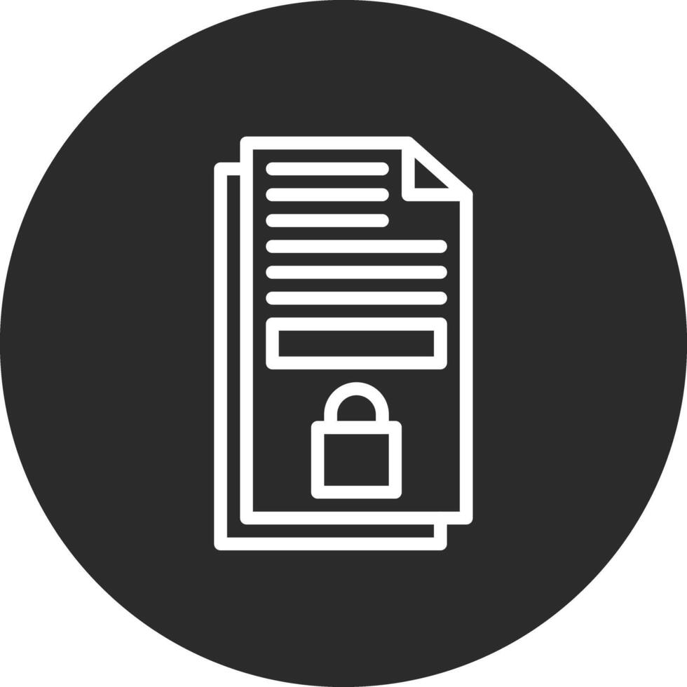 Document Locked Vector Icon