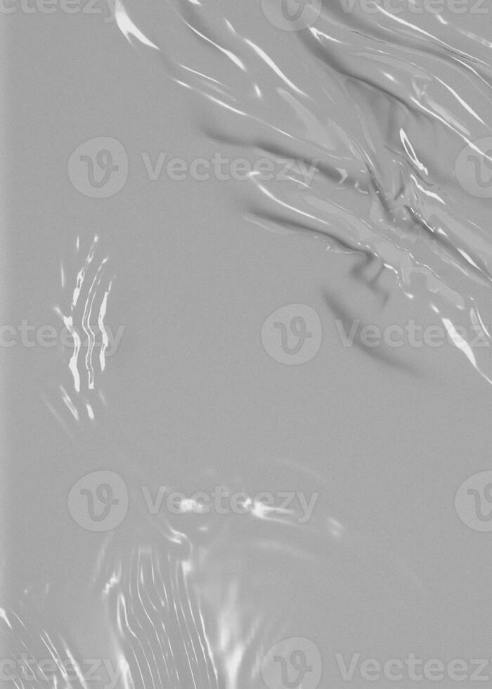 Transparent wrinkled plastic white plastic photo