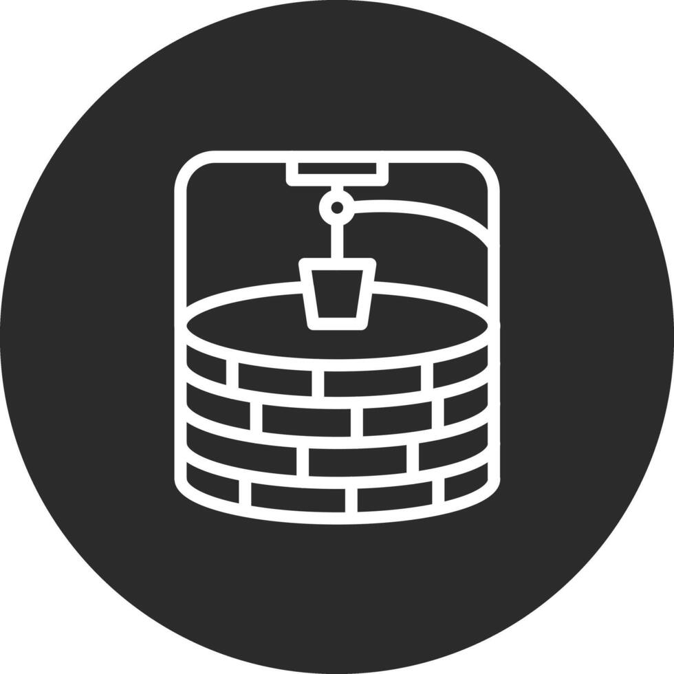 Desert Water Well Vector Icon