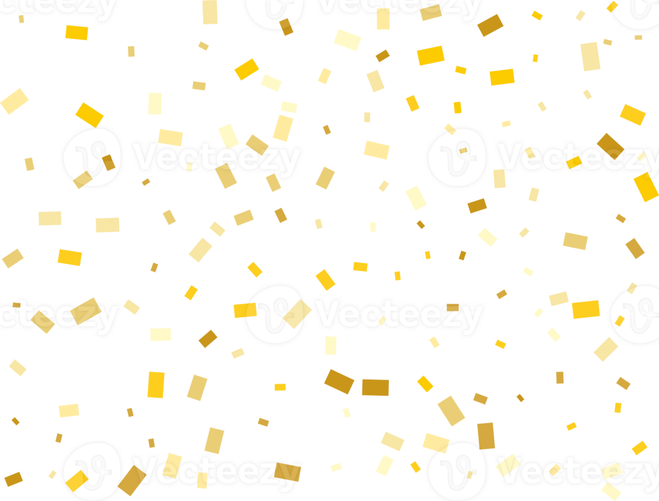 Gold Rectangular Confetti png