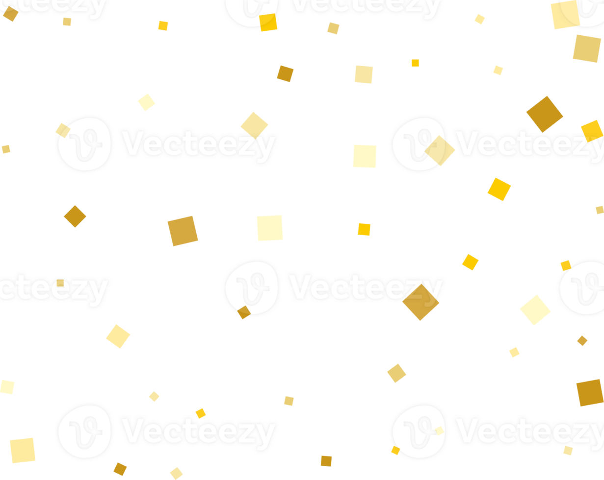 Gold Squares Confetti png