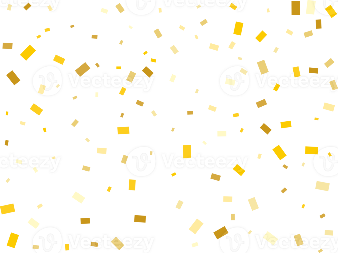 Gold Rectangular Confetti png