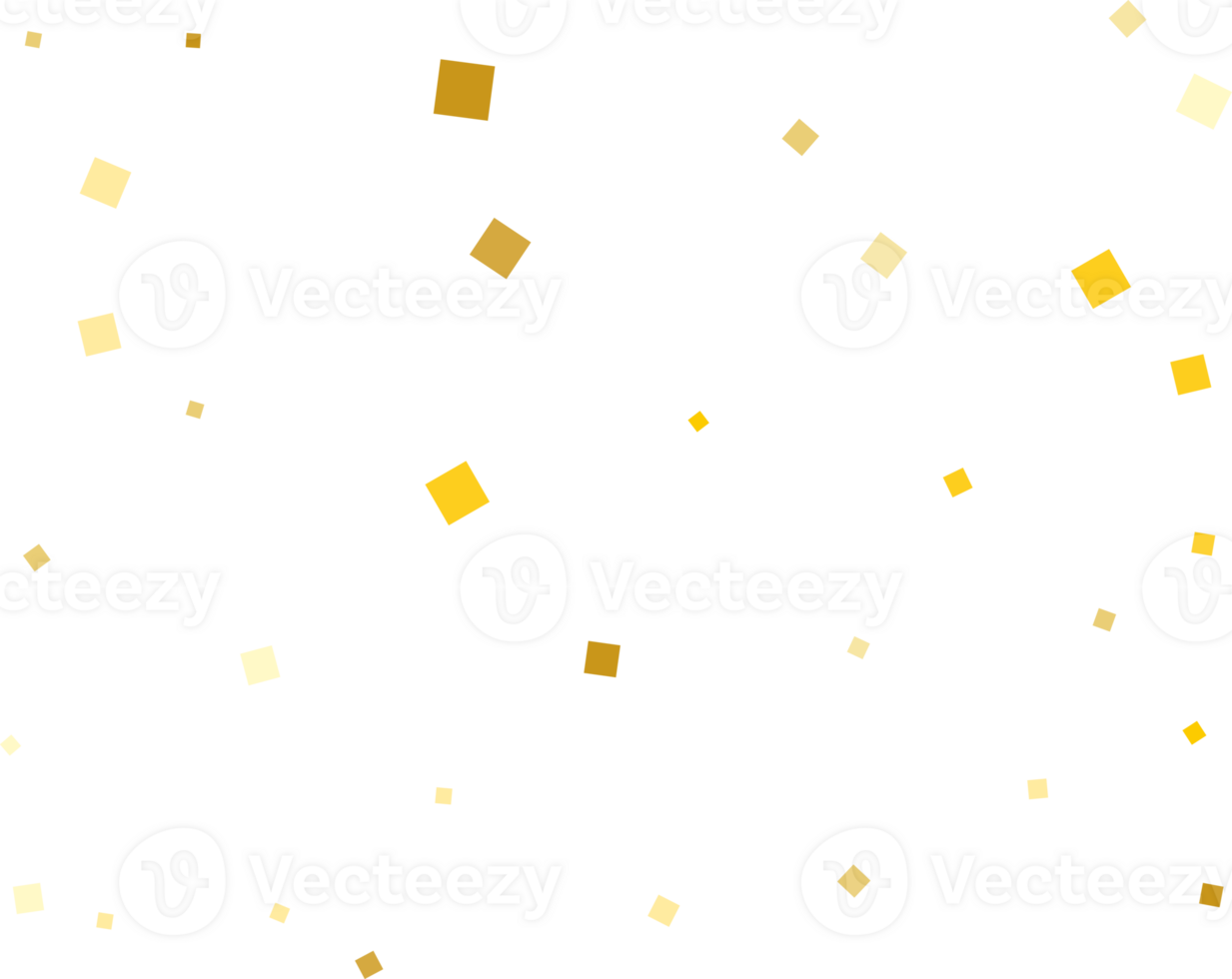 Gold Squares Confetti png
