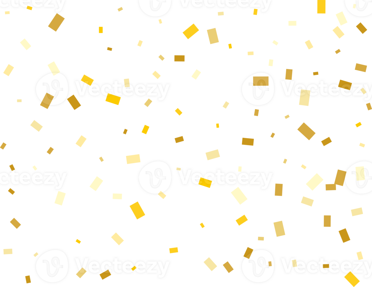 Gold Rectangular Confetti png