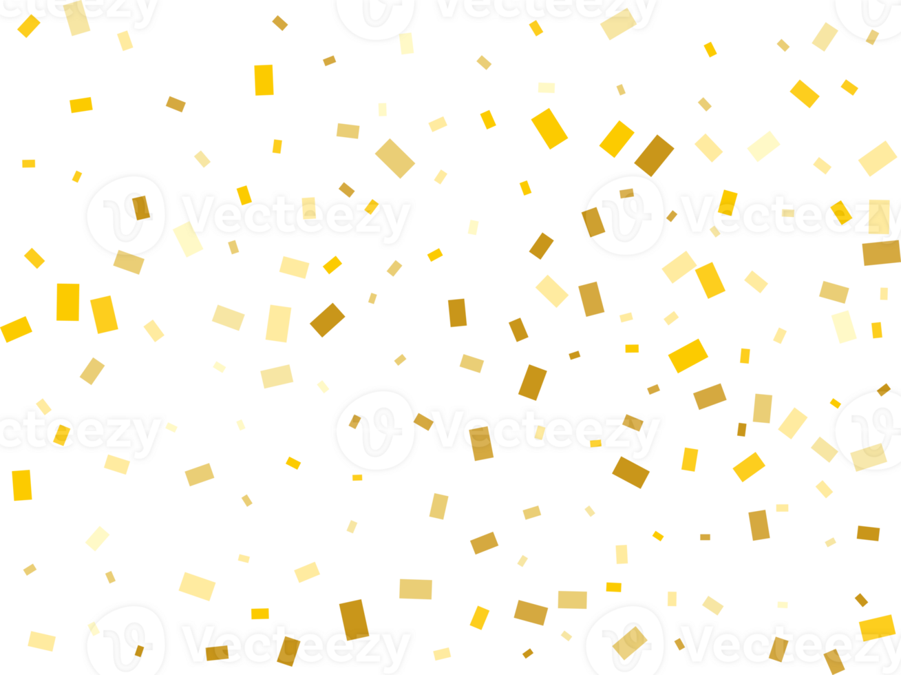 Gold Rectangular Confetti png
