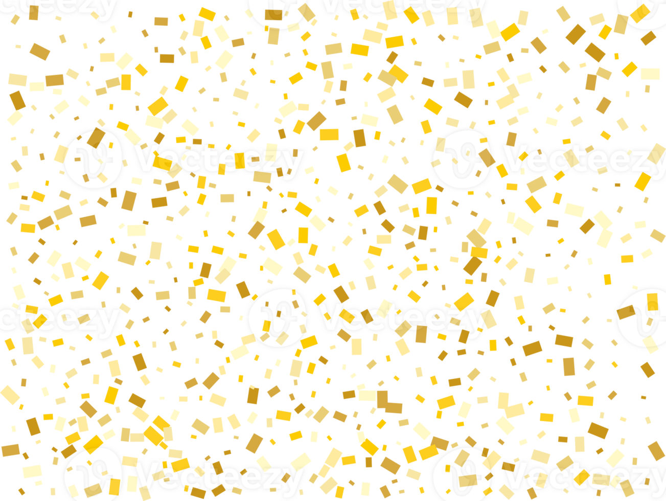 Gold Foil Rectangular Confetti png