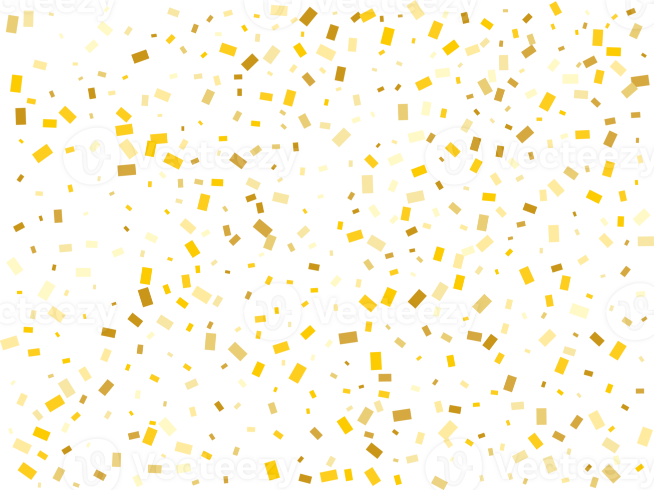 Gold Foil Rectangular Confetti png