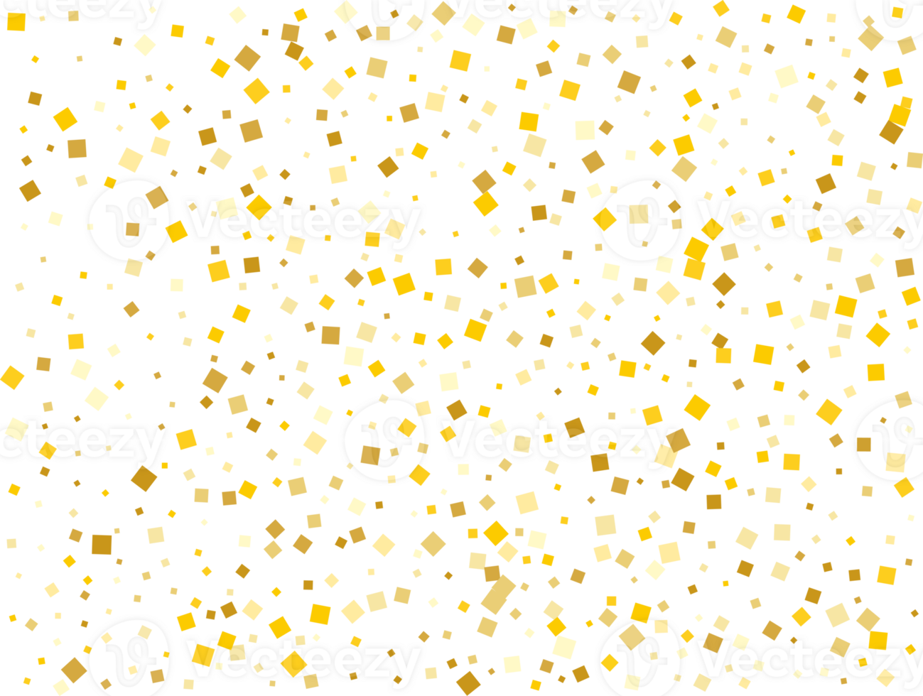 Golden Squares Confetti png