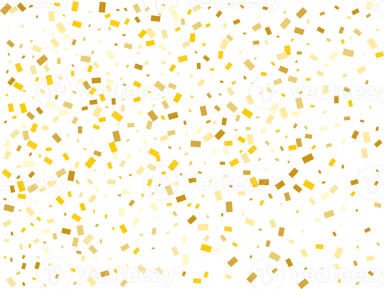Gold Foil Rectangular Confetti 37296493 PNG