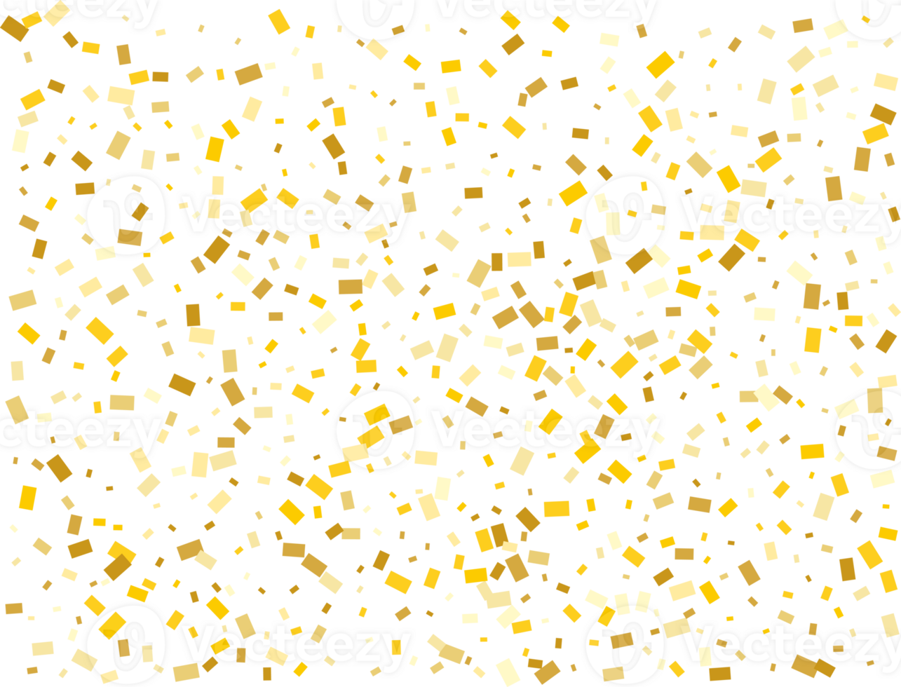 Gold Foil Rectangular Confetti 37296499 PNG