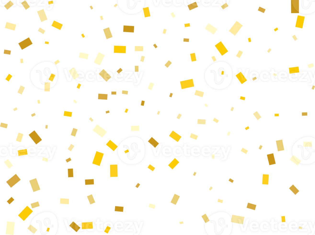 Gold Rectangular Confetti png