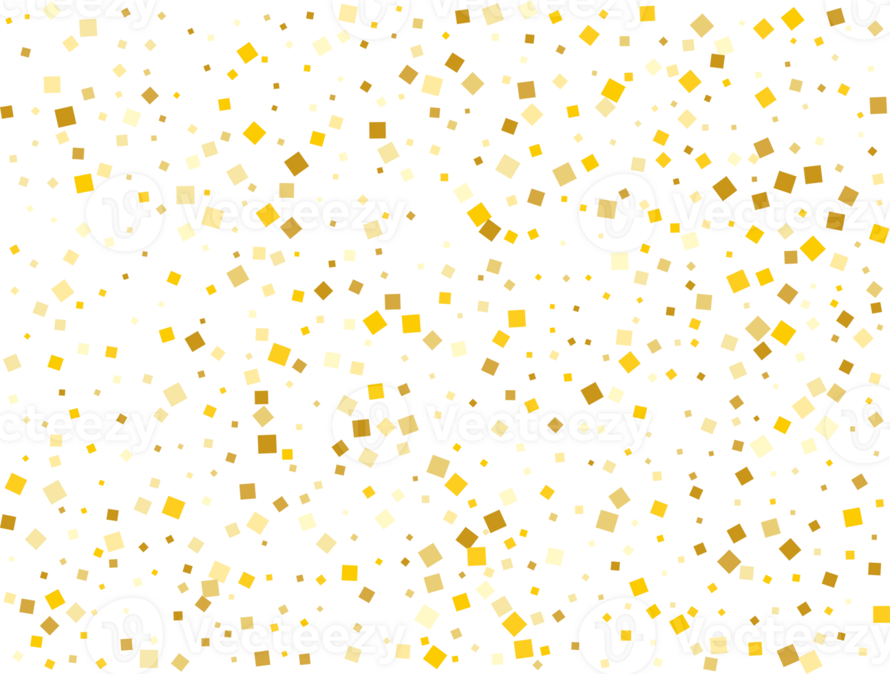 Golden Squares Confetti png