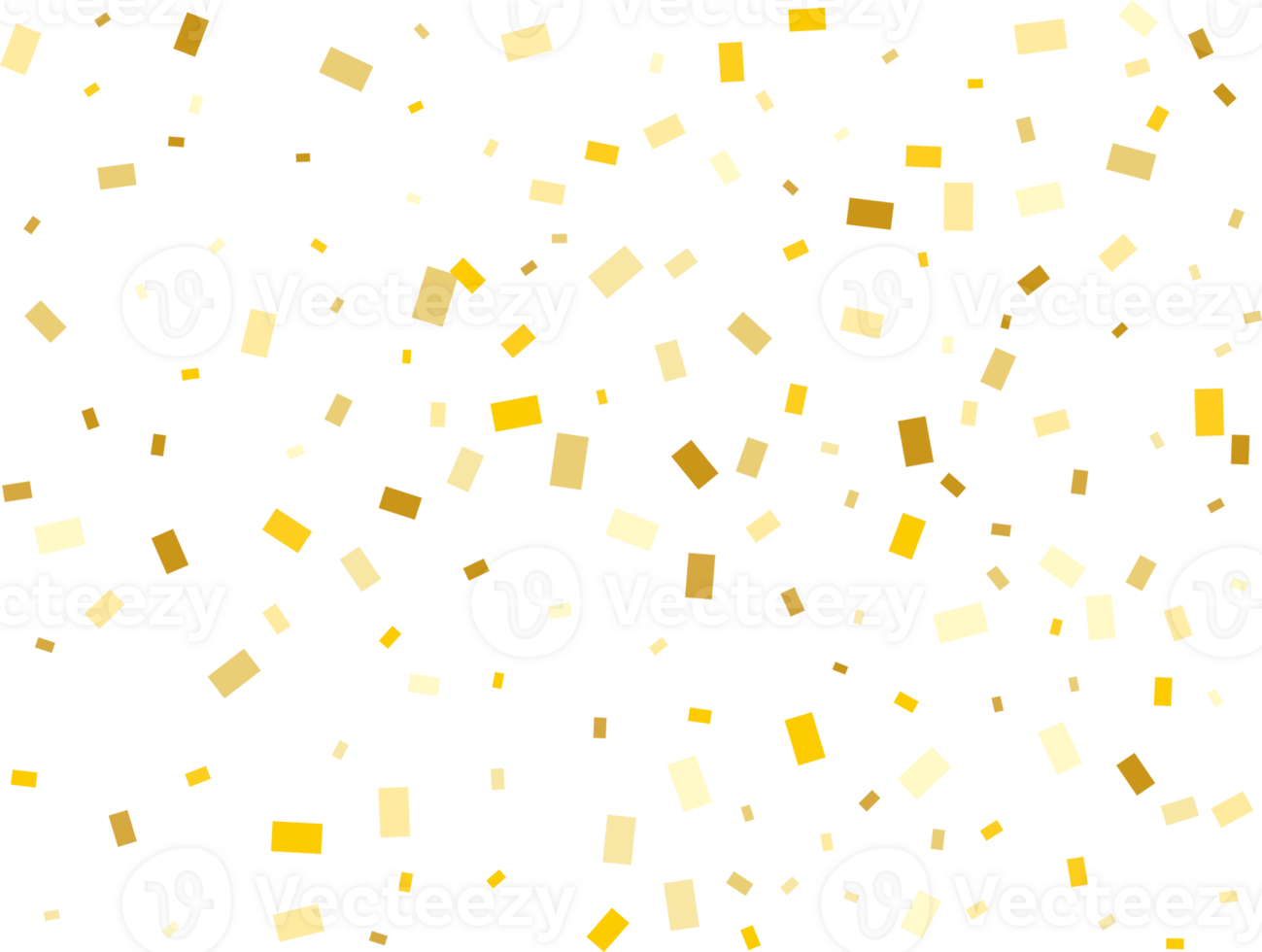 Gold Rectangular Confetti png