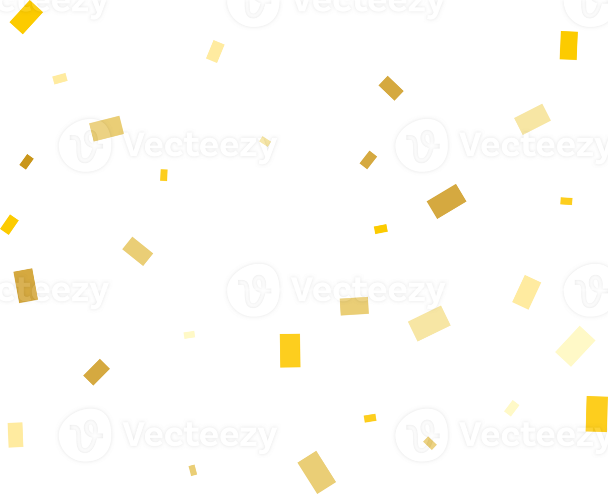 Magic Gold Rectangular Confetti png