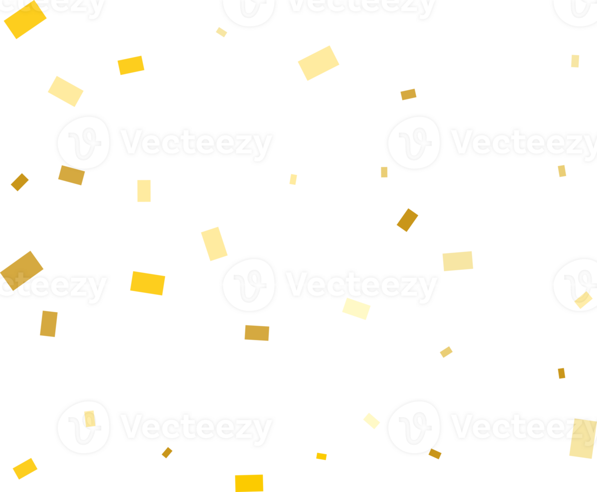 Magic Gold Rectangular Confetti png