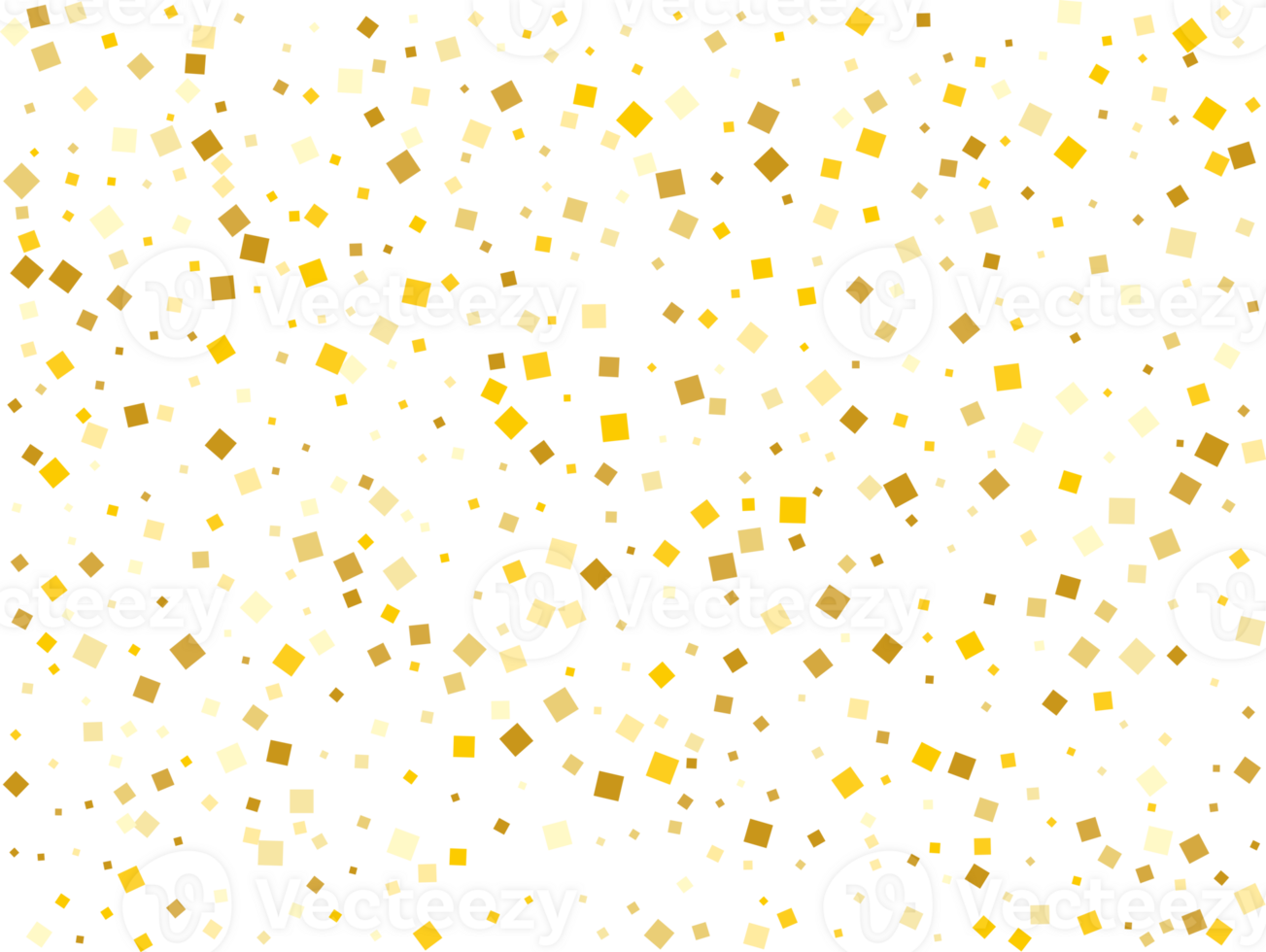 Golden Squares Confetti png