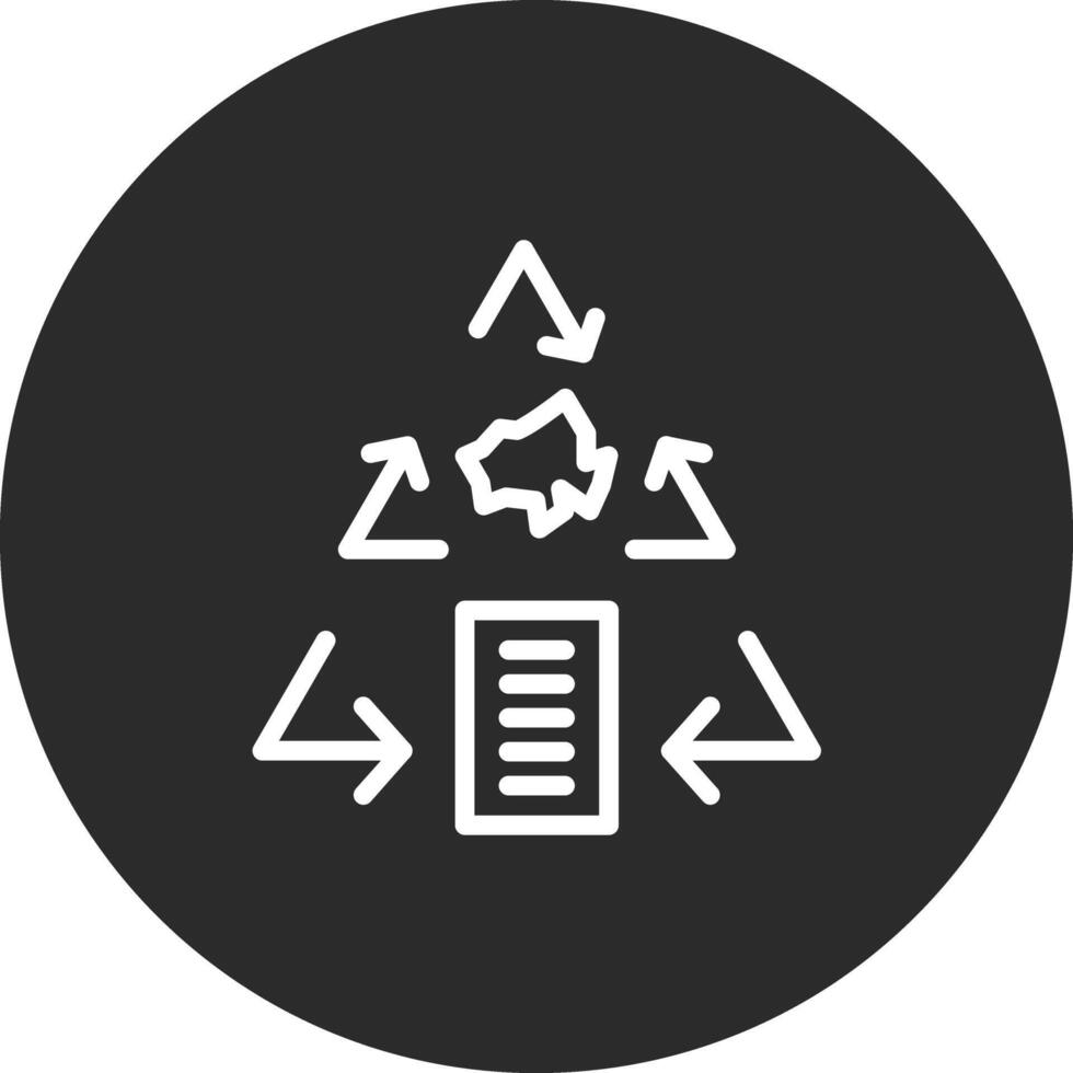 papel reciclar vector icono