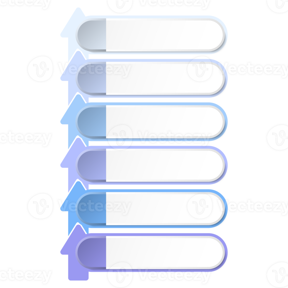 infográfico processo Projeto com ícones e 6 opções ou passos. png