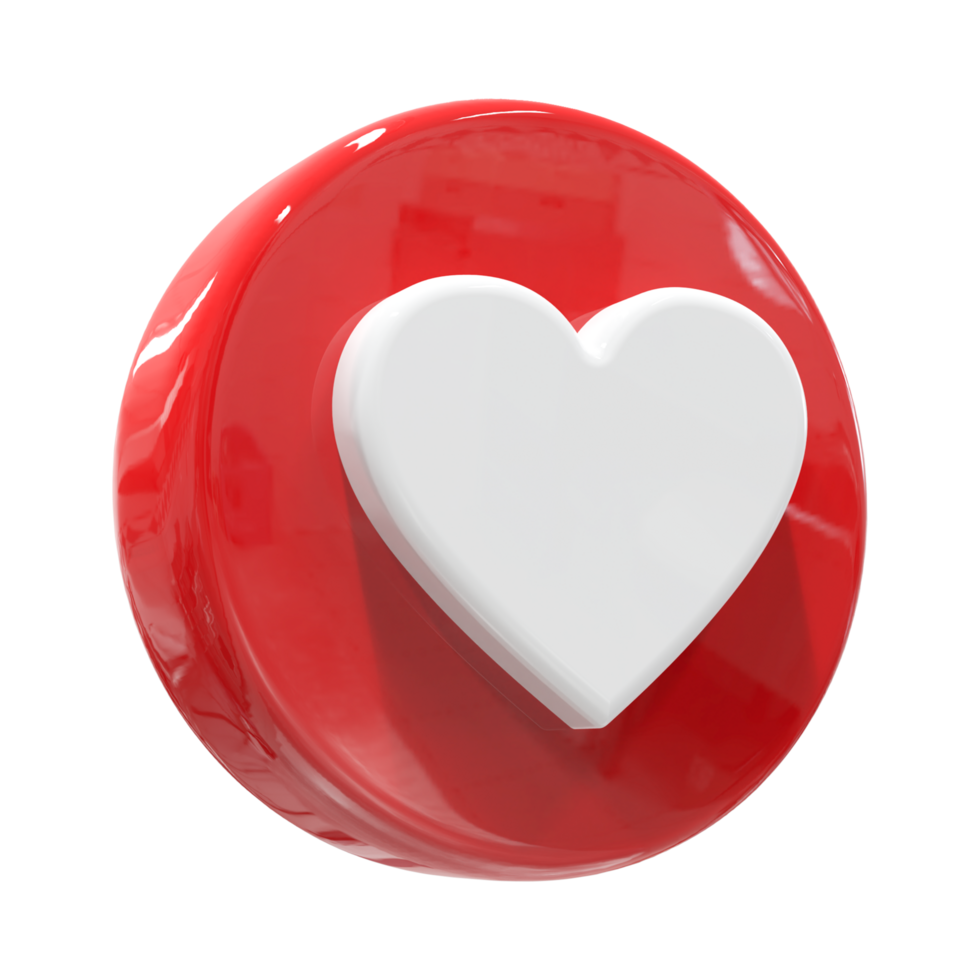 AI generated Like love comment share buttons in style 3d social media icons png