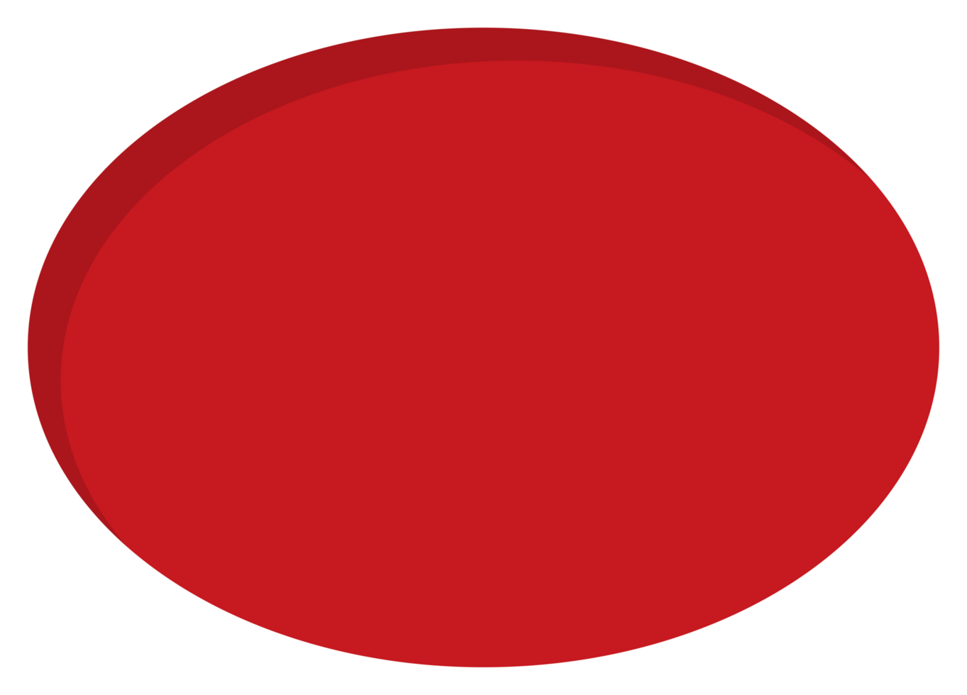 Blank red with white border label icon. Flat design illustration. png