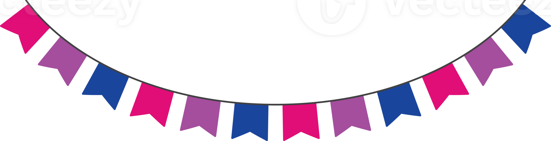 roze, Purper, en blauw gekleurde partij gors, net zo de kleuren van de biseksueel vlag. lgbtqi concept. vlak ontwerp illustratie. png