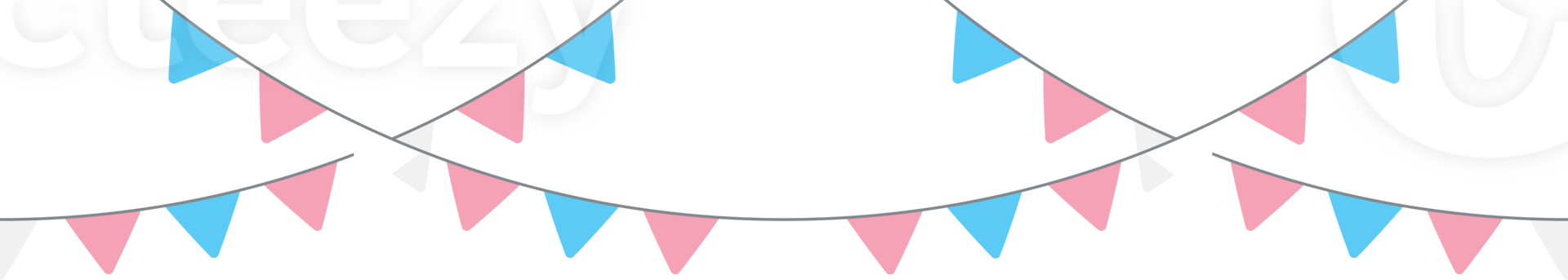 Transgender flag party buntings. LGBTQIA concept. Flat design illustration. png