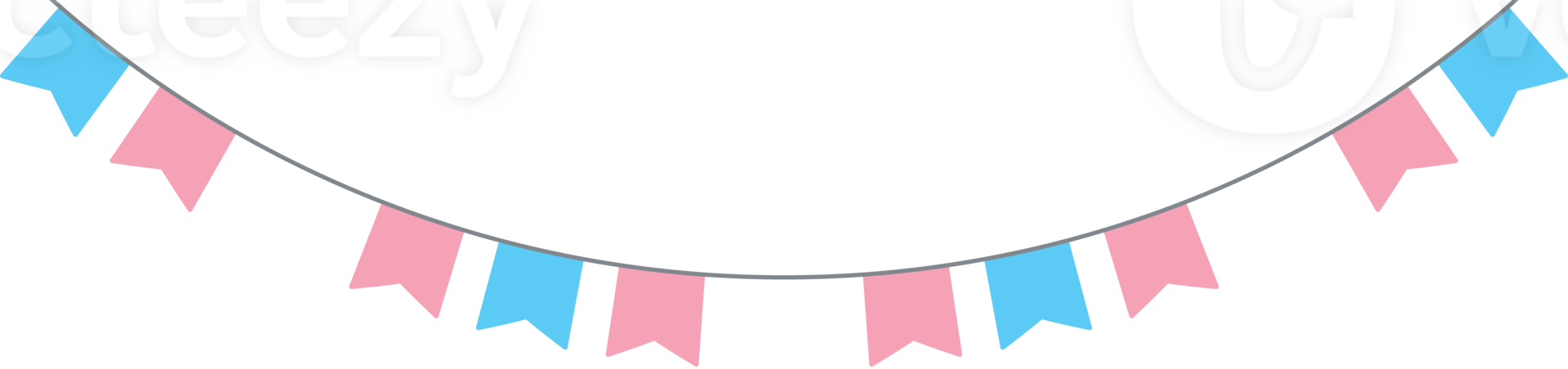 Transgender flag party buntings. LGBTQIA concept. Flat design illustration. png