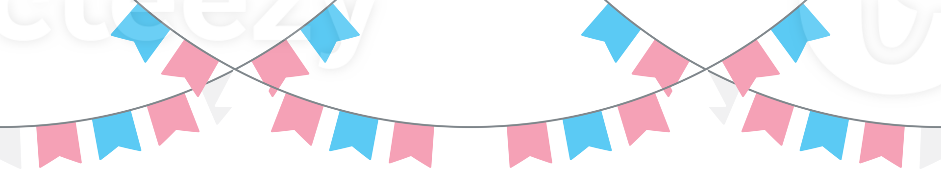 Transgender flag party buntings. LGBTQIA concept. Flat design illustration. png