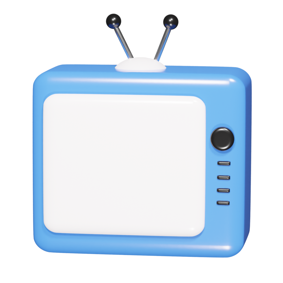 Tv icon 3d render png