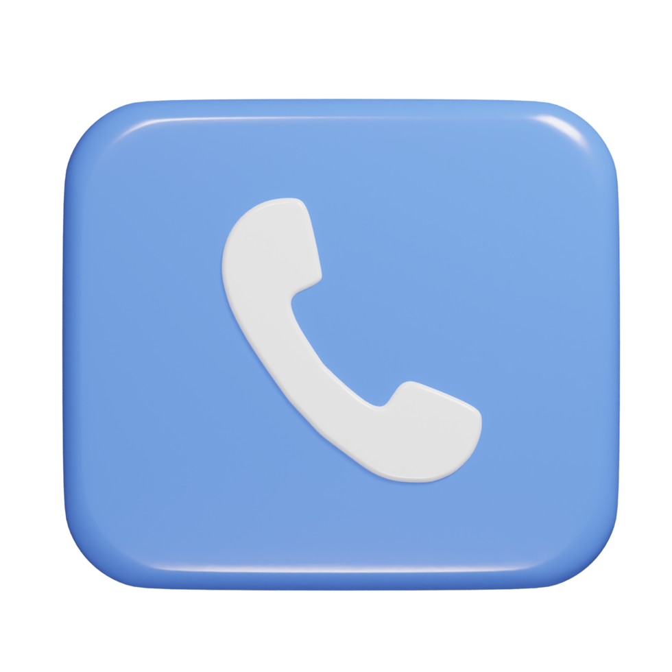 telefoonpictogram 3d render png